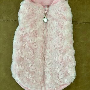 Pink Dog Sweater Vest with Zipper